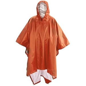 EKalgretrA Lange regenjas voor dames, 3-in-1 waterdichte regenjas voor buiten, regenjas voor heren, regenjas, zonnezeil, regenjas, regenjas, picknickmat (oranje)
