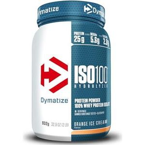 Dymatize Iso 100 Orange Ice Cream 932g - Poeder met weiproteïne-hydrolysaat + -isolaat