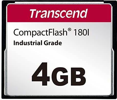 Transcend 4GB CF-kaart voor CNC-machine - MLC NAND-flitser (SLC-modus) - TS4GCF180I