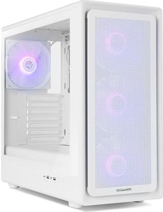 ATX Semi-toren doos Nox-Xtreme NXHUMMERAEROWH Wit