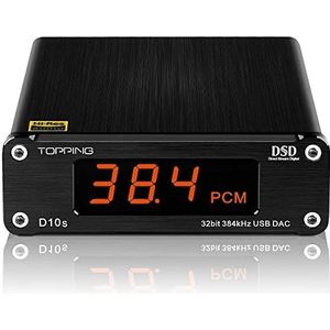 KGUSS Topping D10s Mini USB DAC ES9038Q2M XMOS XU208 PCM384kHz DSD256 Native Audio Versterker Decoder Zwart