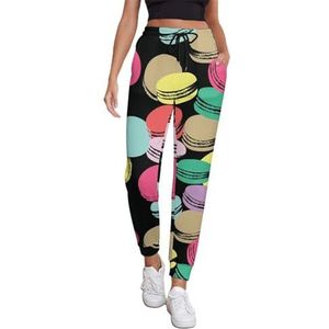Kleurrijke Macarons Joggingbroek Voor Vrouwen Hoge Taille Joggers Casual Lounge Broek Met Zakken Voor Workout Running