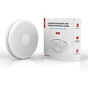 XIUNIA Tuya WiFi Smart Koolmonoxide en Rookmelder, Rook Detector Hoge Nauwkeurigheid CO Alarm Detector voor Thuis Slaapkamer Badkamer