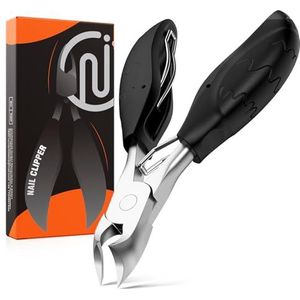 Nagelknippers van Professionele Heavy Duty, Scherpe Teennagelknippers voor Dikke en Ingegroeide Teennagels, Roestvrijstalen Manicure Nagelknippers, Manicure Pedicure Nagelknippers Nagelschaartje,Zwart