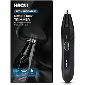 Neushaartrimmer voor mannen en vrouwen, elektrische neustondeuse met vervangbaar roestvrijstalen mes, krachtige motor van 8000 tpm, nat en droog gebruik, reisslot, draagbaar ontwerp, USB-oplaadbaar