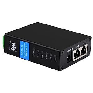 2-CH RS485 to RJ45 Ethernet Converter Module, Industrial Rail-mount Isolated Serial Server,Dual Channels RS485 Independent Operation,Dual Ethernet Ports