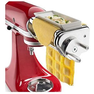 Handmatige Pasta Machines, Pasta Maker Ravioli Maker Bevestiging voor Stand Mixers Pie Pasta Roller Noedel Maker Machine Huishoudelijk Roestvrij Staal