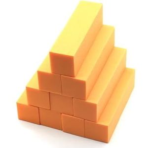 Een spijkerbuffer, Nagelvijlbufferblok for manicure en pedicure met sponsbuffer, veelkleurig, 5/10 stuks(Orange-10pcs)