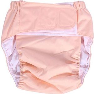 DEWIN Wasbare Luier Voor Volwassenen,Volwassen Doek Luier Herbruikbaar Wasbaar Verstelbaar Groot Luier voor Ouderen (Kleur:lichtroze)