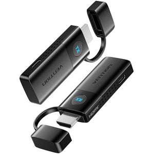 VENTION Draadloze HDMI-zender en ontvanger 1080p @60Hz, 5G HDMI draadloze adapter 50 m bereik, plug & play voor het streamen van video's van laptop/pc naar monitor/projector/tv