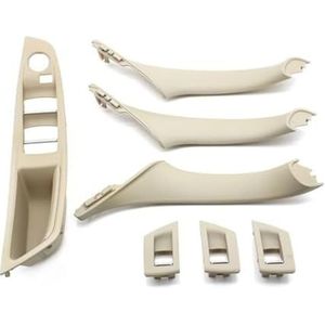 Handgrepen Het Interieur Auto Set Handgrepen Voor Auto-interieurdeuren Voor BMW 5-serie F10 F18 523, 525 En 528, 9 Kleuren, LHD, Beige Zwart Koolstofvezel, 7 Stuks(‎Model B Oyster)
