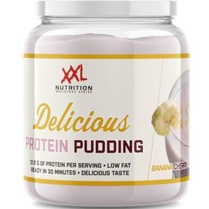 XXL Nutrition - Delicious Protein Pudding - Eiwitrijke Snack & Dessert - Proteïne: 22 Gram - Banaan Kers - 440 Gram