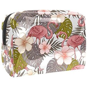 Waterdichte cosmetische tassen, Rode bloemenpatroon reizen cosmetische tassen, multifunctionele draagbare make-up tassen, reizen cosmetische tas organizer voor vrouwen