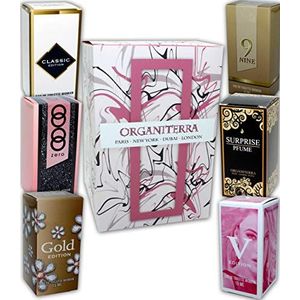 Set van 6 parfums voor vrouwen (Eau de toilette) elk 15 ml. In een geschenkdoos.