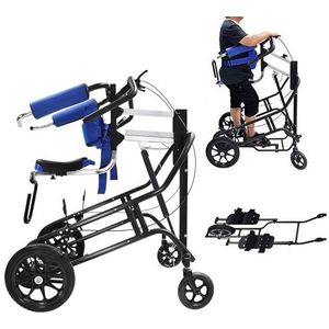 SAYEYBU Multifunctional Rehabilitation Walker with dual brake system, Home Rehabilitation Equipment, Walking Frame with pneumatic/electric Lift, Walker for People with Mobility Difficulties,C