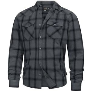 Indicode Heren Altin Shirt | Flanellen hemd Pewter S