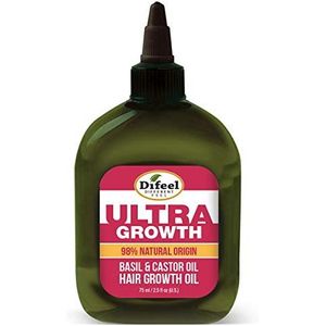 Difeel Ultra Growth 98% Natural Basil & Castor Haargroeiolie, 75 milliliter (haarolie)