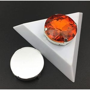 7st Sew On Glass Crystal Round Baoshihua Met Claw Strass Multi Colors 27mm Sew-on Stone Flat Top-oranje rood, 18mm 10st, steen in zilveren klauw