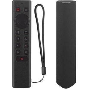 Beschermende Siliconen Cover voor NVIDIA Shield TV Pro/4K HDR Afstandsbediening - Wasbare Anti-Lost Case Met Loop - Zwart