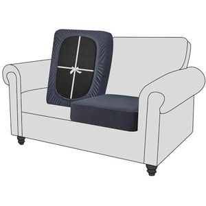 Sofa Zitkussen Hoezen, Bank Kussenhoezen Voor Individuele Kussens, Bank Kussenhoezen, Tartan Stoelhoes Hoog Rekbare Jacquard (Rugkussens,Grijs)