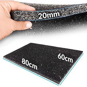 Mega Anti-slip mat bouwbeschermingsmat rubberen mat anti-vibratiemat super anti-afmeting 800 x 600 x 20 mm