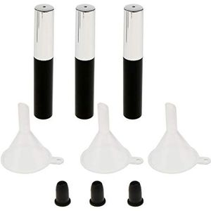3 stks 4 ml Lege Mascara Buis Met Wimper Wand Rubber Inserts Trechters Set Zwart