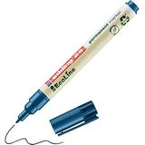 edding 25 EcoLine permanente markers - blauw - 1 pen - ronde punt 1 mm - waterdicht, sneldrogend, smear-proof pennen - voor karton, plastic, glas, hout, metaal en stof - navulbaar