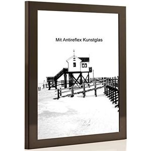 Fotolijst zwart glanzend met anti-reflecterend glas - beeldgrootte 84 x 118,8 cm - lijstbreedte 30 mm