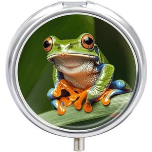 Peace Tree Kikker Pillendoosje Pil Case Pil Organizer Geneeskunde Pil Organizer Wekelijkse Pil Organizer Pil Houder Kleine Pil Case Pil Containers Pil Houder voor Portemonnee