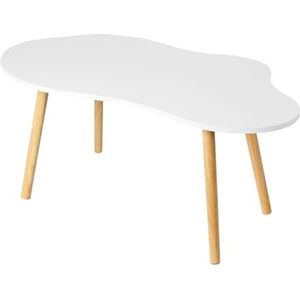 ymtiolze Kleine salontafel, moderne theetafel uit het midden van de eeuw, woonkamer centrum minimalistische display salontafel met wolkvorm wit