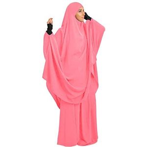Moslim Islamitische Gebed Jurk Volledige Lengte Hijab Vrouwen Abaya Dubai Gebed Jurk Volledige Cover Turkse Gewaad Tweedelige: