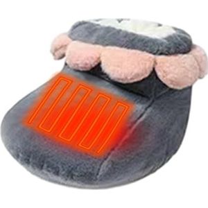 Verwarmde voetenwarmer - USB-oplaadbare elektrische voetverwarmer in pantoffelvorm - Winteraccessoires voor dames voor werken, lezen, reizen, tv kijken, studeren Dalynn