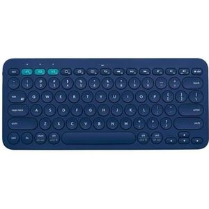 QPSJXN Draadloze Bluetooth-toetsenbordtabletten en compatibel met kantoorgebruik (blauw 7591)