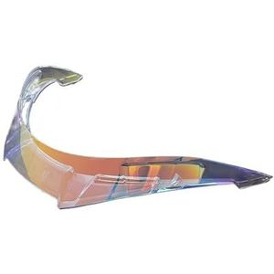 M Toepasbaar op AGV K6 Helm Lens Modificatie Grote Staart Multi-kleur Optioneel Goud Rood Zilver Geplateerd Aurora Rood Blauw Y(Clear Red)