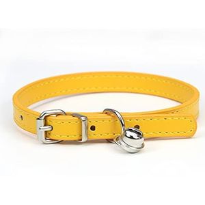 Lederen riem huisdier halsband zoete katten benodigdheden huisdier halsbanden roze halsband halsband hond accessoires (kleur: goud, maat: 1,5 cm x 30 cm)