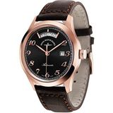 Zeno-Watch Mens Horloge - Gentleman Automatische Dag Datum verguld - 6662-2834-Pgr-f1