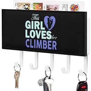 Girl Loves Climber Sleutelhouder voor Muur met 5 Haken Brief Kapstok Home Decor Keuken Slaapkamer Kantoor