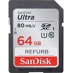 SanDisk Ultra 64GB SDXC tot 80 MB/sec, Class 10 geheugenkaart FFP (gereviseerd)