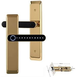 Slim slot Tuya Digitaal Elektronisch Slot Smart Biometrische Vingerafdruk Sloten Wachtwoord Keyless Entry Deurslot for Voor Huis Thuiskantoor(T1gold)