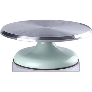 Cake Draaitafel 10 INCH Bakken Gereedschap Aluminiumlegering Verjaardagstaart Draaitafel Plastic Keramische Draaitafel Cake Stand (Groen)