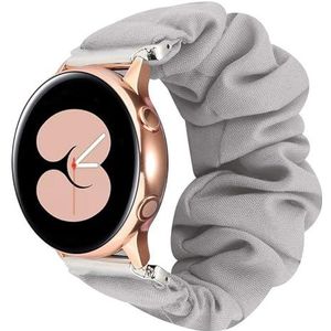EDVENA Elastische nylon loopriem Compatibel met Samsung Galaxy Horloge 4 40mm 44mm Band Scrunchies Armband for Samsung Galaxy Watch4 Classic 42 / 46mm (Color : Gray, Size : Watch4 classic 42MM)