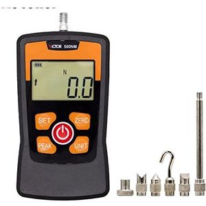 Handgreepkracht vastleggen Digitale Force Gauge Stuwkracht Veerspanning Tester 100N/500N Druk Trekmachine Testen Meetinstrument Push Pull Meter Versterker uitoefenaar (Color : A, Size : 100N)