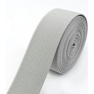 5 meter 10-50 mm elastische banden voor broeken taille rubberen band stretch singels tapes riem DIY ondergoed kleding naaien accessoires-zilvergrijs-50 mm-5 meter