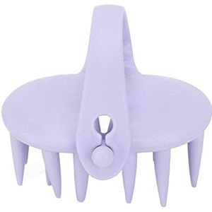 Shampoo Borstel, Stress Relief Siliconen Ergonomische Body Douche Scrubber voor Mannen Vrouwen voor Thuis (Purper)