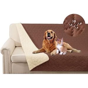 SHUOJIA Waterdichte huisdierdeken, bankovertrek voor huisdieren, bescherming voor huisdieren, grote dekens voor honden en katten, banktopper (30 x 70 cm, donkerbruin)