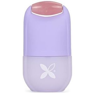 HABYS IJsmassageapparaat voor gezicht en lichaam met rozenkwarts roller | siliconen | kleur violet | verkoelend, verstevigend & lymfedrainage