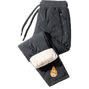 Unisex Heren Fleece Gevoerde Joggingbroek, Casual Rechte Pijpen, Werkbroek, Elastische Taille, Warme Trainingsbroek, Ritszakken, Dikke Joggingbroek M-7XL(Gray B,7XL)