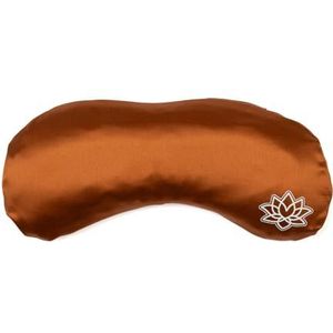Bodhi Zacht oogkussen met lavendel-lijnzaadvulling, oogmasker voor yoga, ontspanning en meditatie, overtrek van mako-satijn of zijde, wellness voor thuis (van zijde/brons)