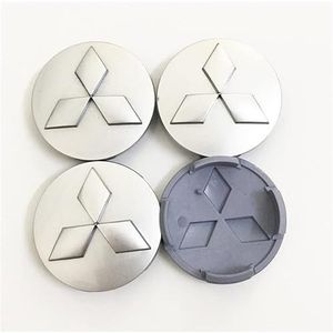 4 stuks auto-naafdoppen voor Mitsubishi, 60 mm auto-naafdoppen, wieldoppen, vervangende naafdoppen, stickers, naafdoppen D