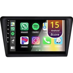 Android Radio voor Skoda Rapid 2013-2020, 9 inch Touchscreen Autoradio met Wireless CarPlay Android Auto Bluetooth WIFI(8Core(6+128GB))